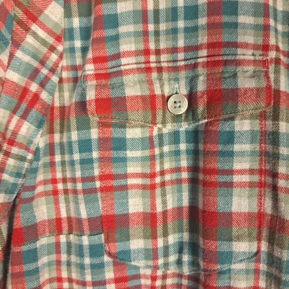 Toad & Co Women's Lightfoot Tunic Organic Cotton Flannel Button Down Sz Large - Picture 5 of 12